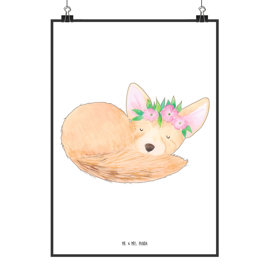 Plakat lis pustynny kwiaty Wanddekoration, Deko Bild, drucke, Posterdruck, Plakat, grafikposter, kunstdruck poster, wandkunst, Poster, Mr. & Mrs. Panda Poster, Kunstdruck, Bild, Wandposter, Wanddeko Bild, Designposter, Wandbild, kunst für die wand, kunstposter, Bild für Wand, Wandschmuck, wanddeko, wanddruck, Afrika, Wildtiere, Glücklich, Blumenkranz, Blumen, Wüstenfuchs, Wüste