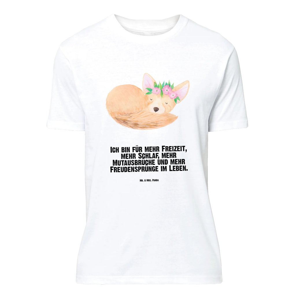 T-shirt desert fox Flower Jubiläum, Herrn, T-Shirt, Damen, Nachthemd, Tshirt, Lustiges T-Shirt, T-Shirt mit Spruch, Shirt, Schlafshirt, Junggesellenabschied, Geburstag, Wildtiere, Afrika, Blumen, Glücklich, Wüstenfuchs, Blumenkranz, Wüste