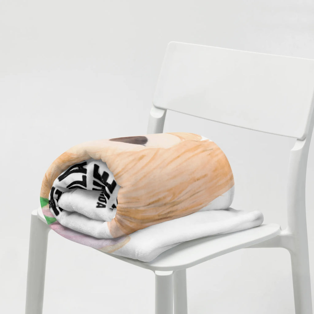 Baby blanket desert fox Flower Babydecke, Geschenk Geburt, Krabbeldecke, Babyecke Kuscheldecke, Babygeschenk, Afrika, Wildtiere, Blumen, Blumenkranz, Wüste, Glücklich, Wüstenfuchs