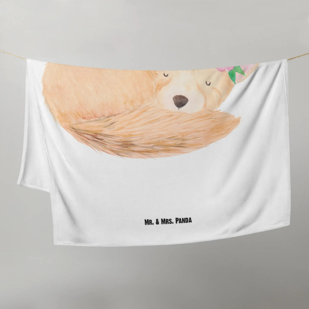 Baby blanket desert fox Flower Babydecke, Geschenk Geburt, Krabbeldecke, Babyecke Kuscheldecke, Babygeschenk, Afrika, Wildtiere, Blumen, Blumenkranz, Wüste, Glücklich, Wüstenfuchs