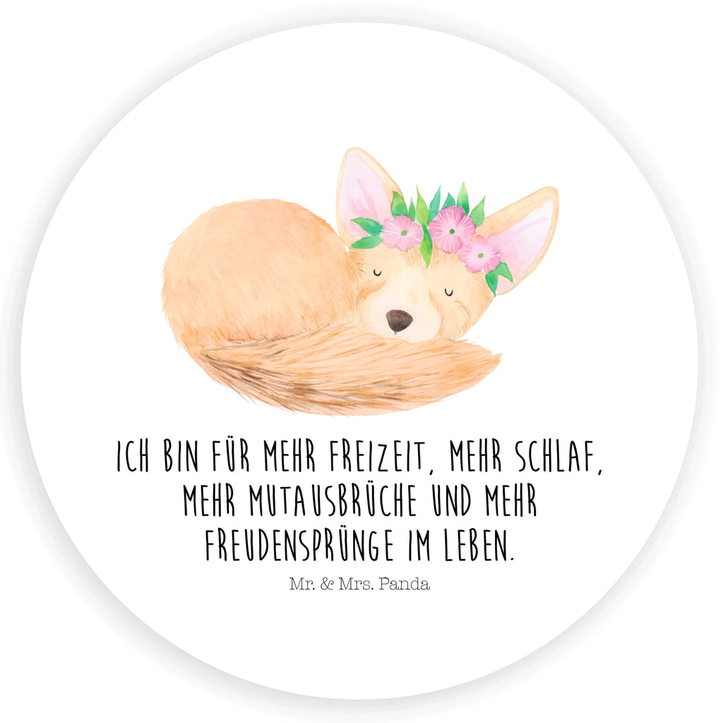 Round sticker desert fox Flower children, label, sticker, round, Sticker, Africa, happy, desert fox, wreath of flowers, flowers, desert