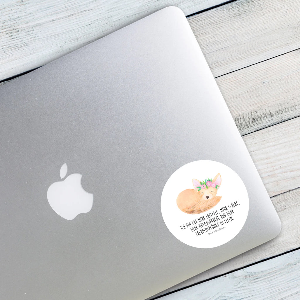 Round sticker desert fox Flower children, label, sticker, round, Sticker, Africa, happy, desert fox, wreath of flowers, flowers, desert