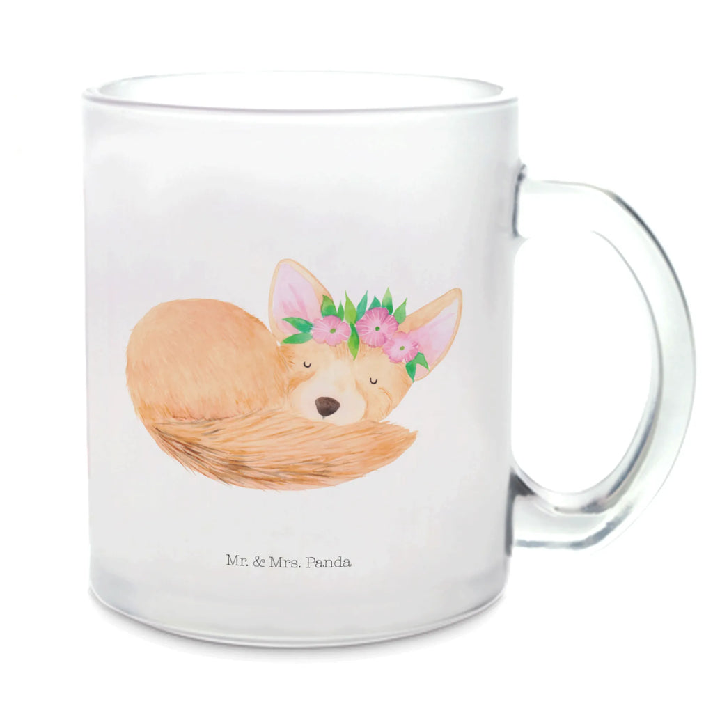 Glass tea cup desert fox Flower tea, glass, mug, tea glass, Tea cup, Africa, desert, happy, flowers, wreath of flowers, desert fox
