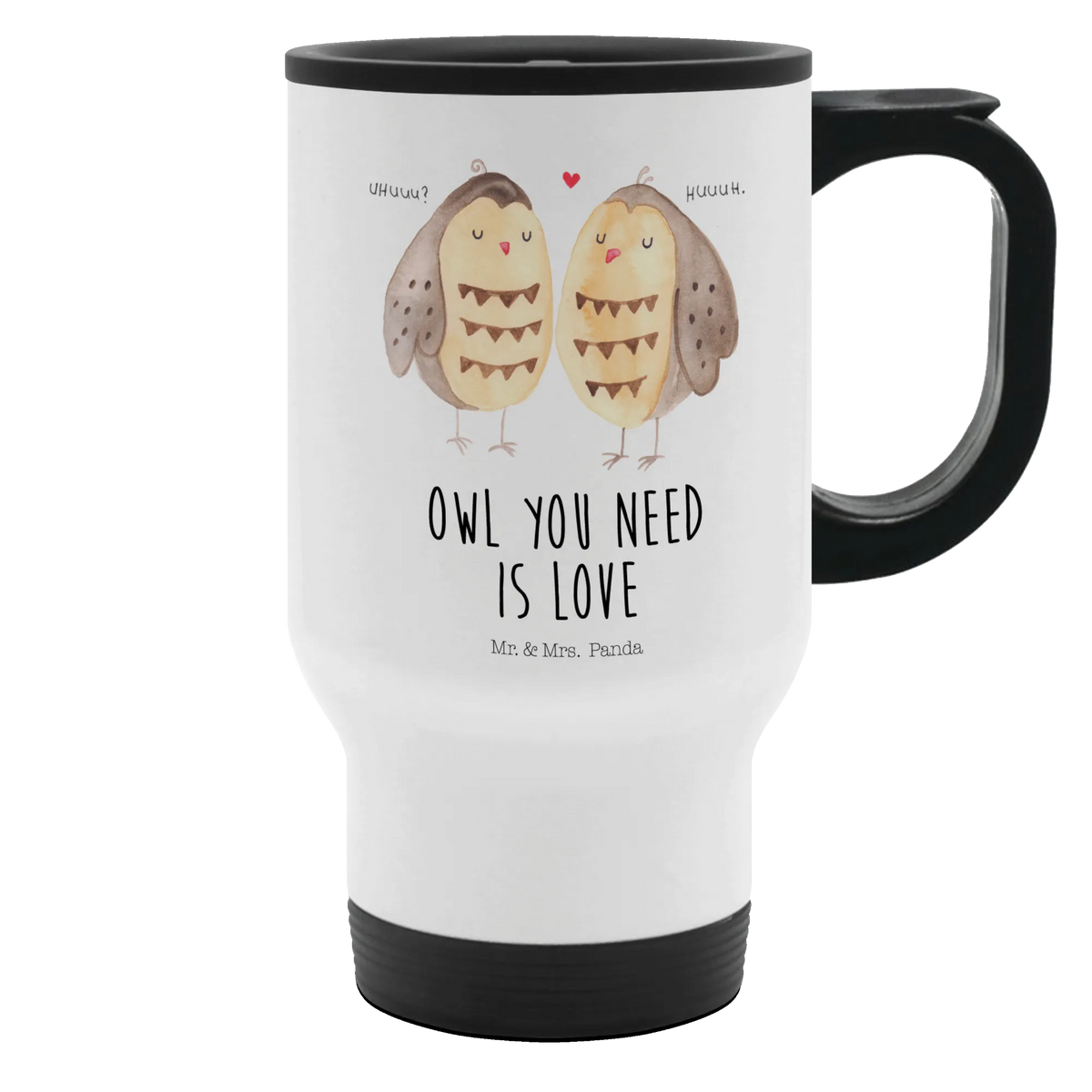 Insulated mug owls Love Thermo mug, travel coffee mug, travel mug, Insulated mug, Coffee mug, Thermo cup, To Go mug, owl, forest animal, bird, nocturnal, gift ideas, birthday present, illustrated, funny, romantic gift, owl decor, Girlfriend gift, All you need is love, Owl decoration, Pun funny, Love saying, Friend, Wedding saying, Love, Owl