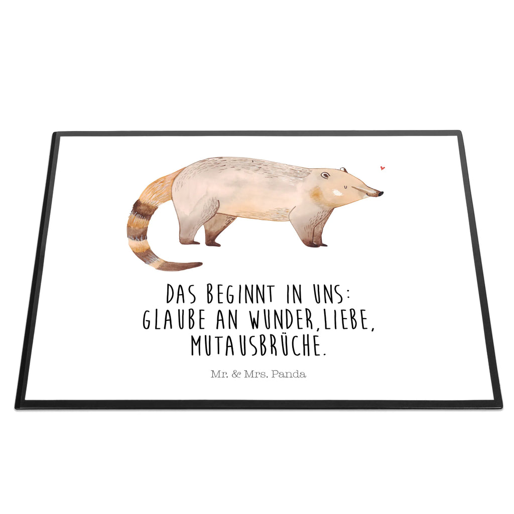 Desk pad Coati underlay, desk, girl, office, children, Desk pad, small animals, cute, funny, cute animal motives, hand drawn, small world, funny sayings, good mood, happy, gifts, gift ideas, special gifts, animal lover, card, nose bear, bear, trunk bear, Nose bear