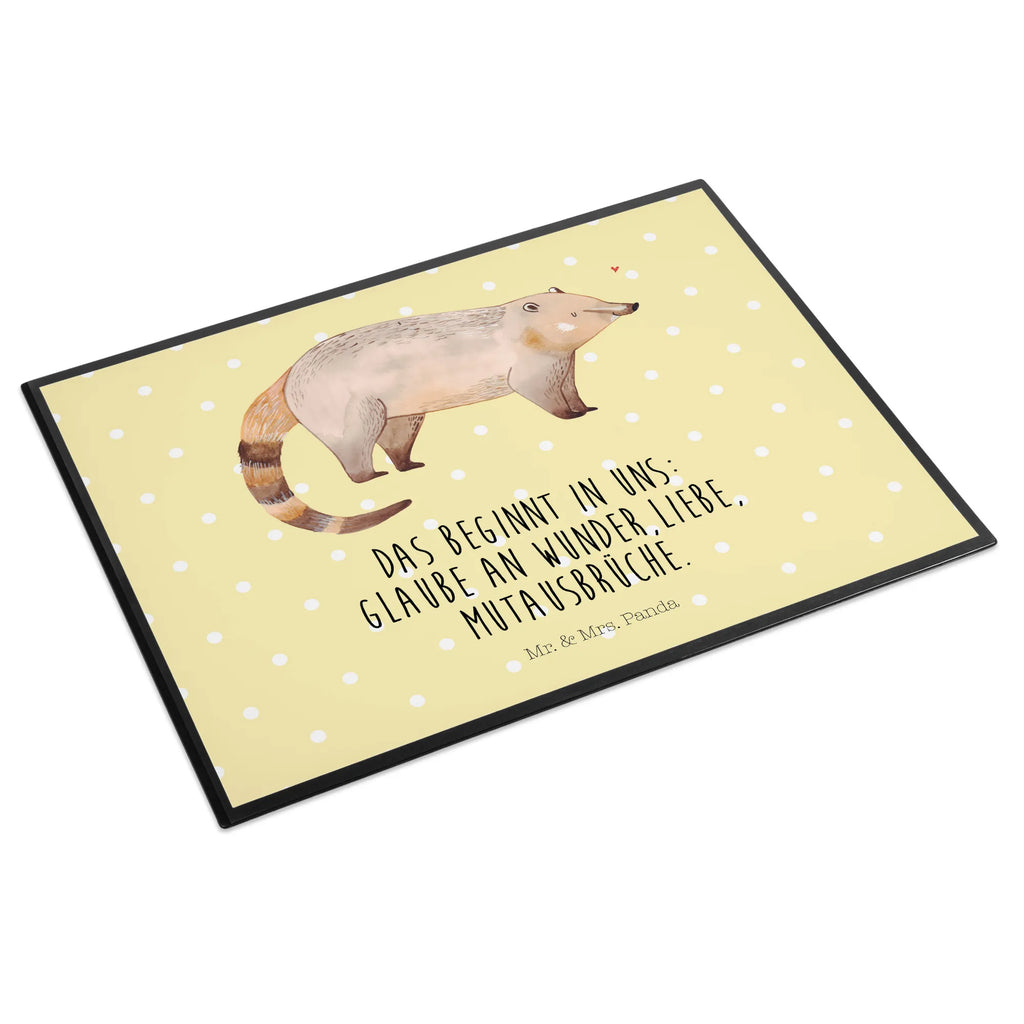 Desk pad Coati underlay, desk, girl, office, children, Desk pad, small animals, cute, funny, cute animal motives, hand drawn, small world, funny sayings, good mood, happy, gifts, gift ideas, special gifts, animal lover, card, nose bear, bear, trunk bear, Nose bear