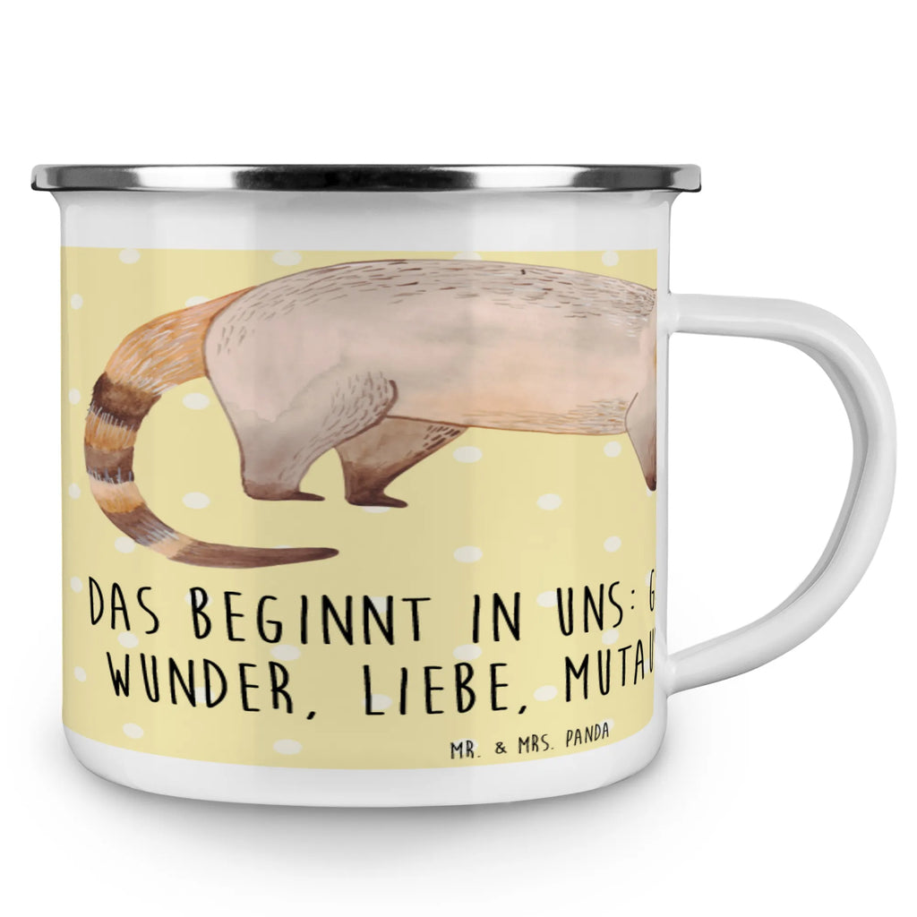 Kempingowy kubek emaliowany Nosacz reisetasse, Tasse Emaille, Kaffeetasse, Pott, Trinkbecher, metallbecher, Emaille Becher, Emailletasse, Tasse, Emaille Tasse, Campingbecher, Campingtasse, Teetasse, Reisebecher, becher emaille, Blechtasse, Kaffeebecher, blechbecher, emaillebecher, wanderbecher, Teebecher, wandertasse, Metalltasse, Becher, Lustige Sprüche, Tiere, Tiermotive, Gute Laune, Nasenbär, Bär, Rüsselbär, Nasenbären
