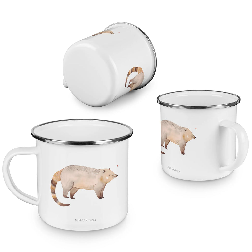 Kempingowy kubek emaliowany Nosacz reisetasse, Tasse Emaille, Kaffeetasse, Pott, Trinkbecher, metallbecher, Emaille Becher, Emailletasse, Tasse, Emaille Tasse, Campingbecher, Campingtasse, Teetasse, Reisebecher, becher emaille, Blechtasse, Kaffeebecher, blechbecher, emaillebecher, wanderbecher, Teebecher, wandertasse, Metalltasse, Becher, Lustige Sprüche, Tiere, Tiermotive, Gute Laune, Nasenbär, Bär, Rüsselbär, Nasenbären