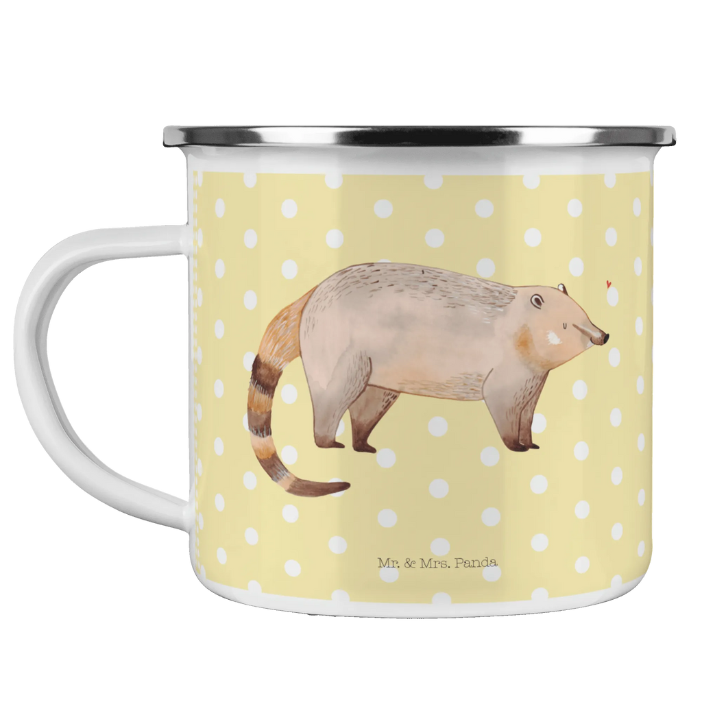 Kempingowy kubek emaliowany Nosacz reisetasse, Tasse Emaille, Kaffeetasse, Pott, Trinkbecher, metallbecher, Emaille Becher, Emailletasse, Tasse, Emaille Tasse, Campingbecher, Campingtasse, Teetasse, Reisebecher, becher emaille, Blechtasse, Kaffeebecher, blechbecher, emaillebecher, wanderbecher, Teebecher, wandertasse, Metalltasse, Becher, Lustige Sprüche, Tiere, Tiermotive, Gute Laune, Nasenbär, Bär, Rüsselbär, Nasenbären
