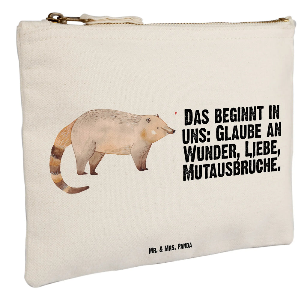 Make-up bag Coati small animals, cute, funny, cute animal motives, hand drawn, small world, funny sayings, good mood, happy, gifts, gift ideas, special gifts, animal lover, card, bear, trunk bear, nose bear, Nose bear