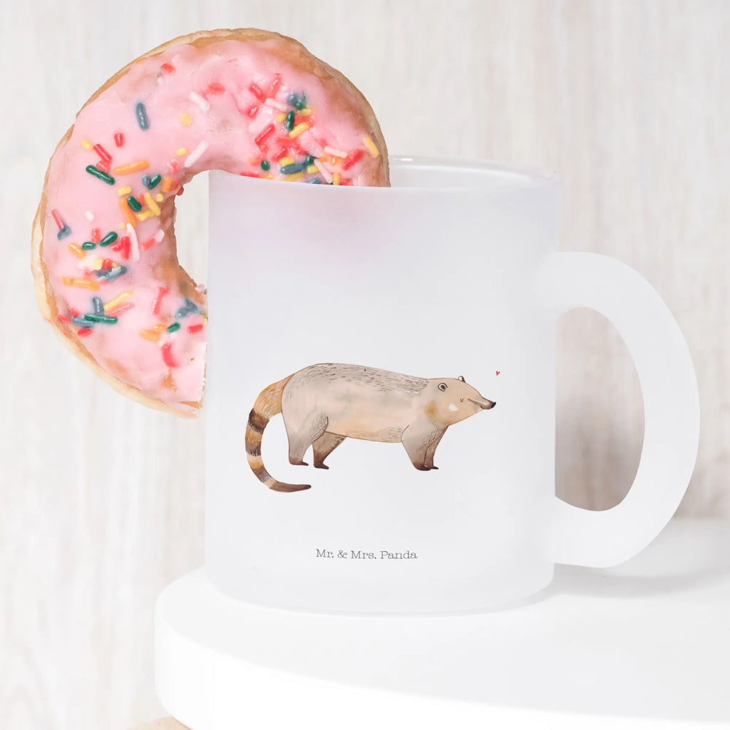 Teetasse Nasenbär tasse glas, Teetasse aus Glas, Teegläser, Teetasse, Glasbecher, Trinkglas, Tasse, getränkeglas, Tasse Für Tee, Teeglas, Teetasse Glas, Tee Tasse, glastasse, Becher, becher für tee, becher glas, Große Teetasse, Glas Teebecher, Lustige Sprüche, Tiere, Tiermotive, Gute Laune, Rüsselbär, Nasenbär, Bär, Nasenbären