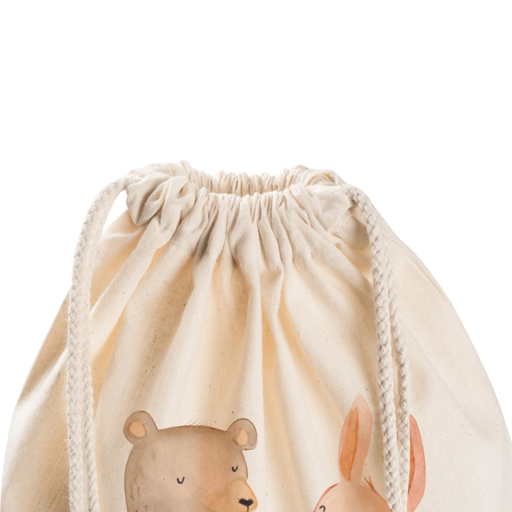 Drawstring bag bear and rabbit Embrace sports bag, carrier bag, gym bag, bag, jute bag, hipster, Love, Loving, Two, Together, Marriage, Engagement, Proposal of marriage, Love gift, gift for her, gift for him, anniversary gift, best friends, friends, rabbit, bear, best friend