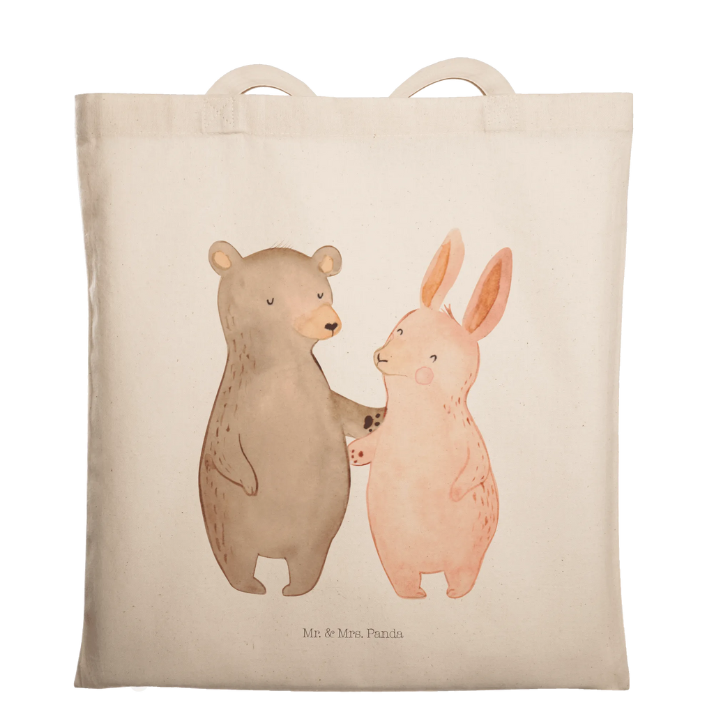 Tote bag bear and rabbit Embrace
