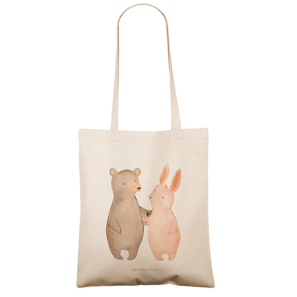 Tote bag bear and rabbit Embrace