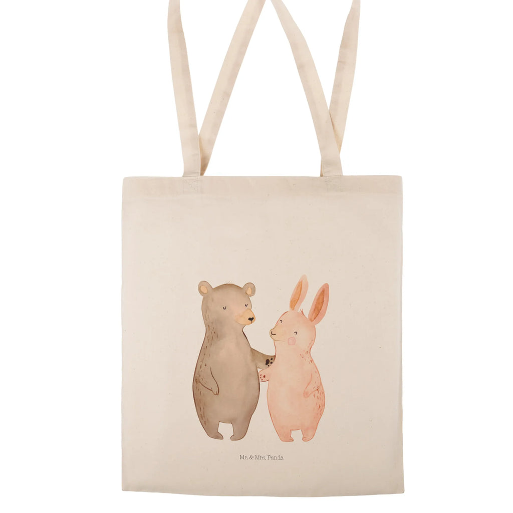Tote bag bear and rabbit Embrace