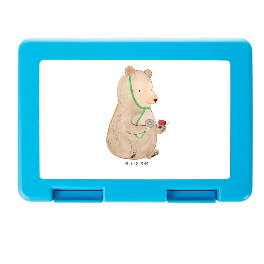 Lunch box bear Physician lunch box, snack box, BPA-free, sandwich box, bread box, bear, teddy, teddy bear, cuddly toy, Doctor, Professor, Bear