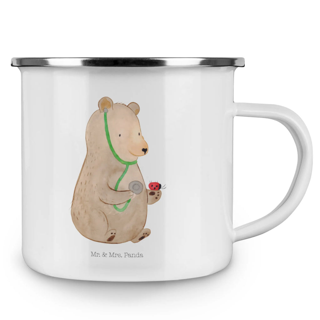 Enamel camping mug bear Physician camping mug, adventure mug, bushcraft mug, camping metal cup, camp coffee mug, camper mug, backpacking mug, hiking mug, enamel mug, enamel drinking mug, tin coffee cup, enamel camping cup, metal cup, steel mug for camping, outdoor cup, lightweight camping mug, metal camping mug, travel mug, campfire mug, stainless steel drinking cup, bear, teddy, teddy bear, cuddly toy, Bear, Professor, Doctor