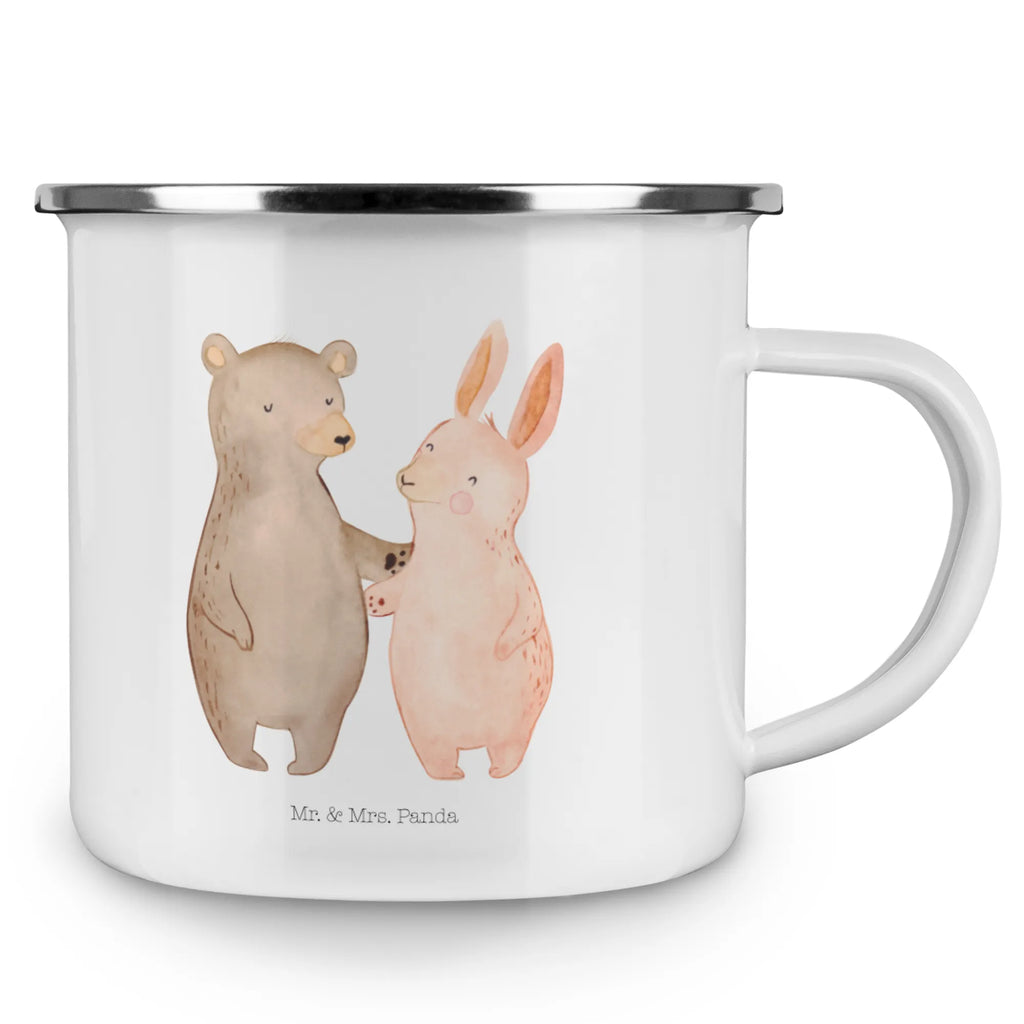 Camping Emaille Tasse Bär Hase Umarmen Teebecher, Reisebecher, becher emaille, wanderbecher, Emaille Tasse, blechbecher, Tasse Emaille, Emaille Becher, Kaffeetasse, Trinkbecher, Kaffeebecher, Campingbecher, Metalltasse, emaillebecher, Teetasse, metallbecher, Emailletasse, Pott, Blechtasse, Tasse, Campingtasse, reisetasse, Becher, wandertasse, Verlobung, Freund, Partner, Heiratsantrag, Freundin, Liebesgeschenk, Ehemann, Hocheitstag, Ehefrau, Heiraten, Jahrestag, Liebe, Bär, Bärchen, Freunde, Bester Freund, Best Friends, Hase