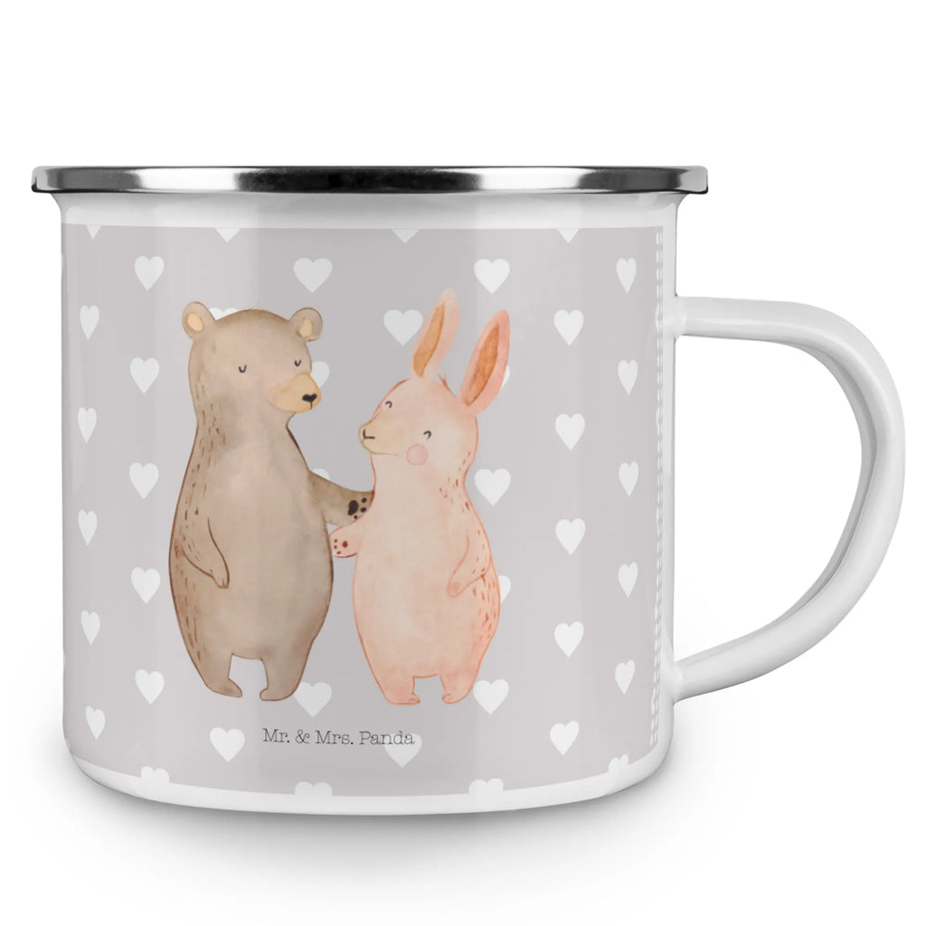 Camping Emaille Tasse Bär Hase Umarmen Teebecher, Reisebecher, becher emaille, wanderbecher, Emaille Tasse, blechbecher, Tasse Emaille, Emaille Becher, Kaffeetasse, Trinkbecher, Kaffeebecher, Campingbecher, Metalltasse, emaillebecher, Teetasse, metallbecher, Emailletasse, Pott, Blechtasse, Tasse, Campingtasse, reisetasse, Becher, wandertasse, Verlobung, Freund, Partner, Heiratsantrag, Freundin, Liebesgeschenk, Ehemann, Hocheitstag, Ehefrau, Heiraten, Jahrestag, Liebe, Bär, Bärchen, Freunde, Bester Freund, Best Friends, Hase