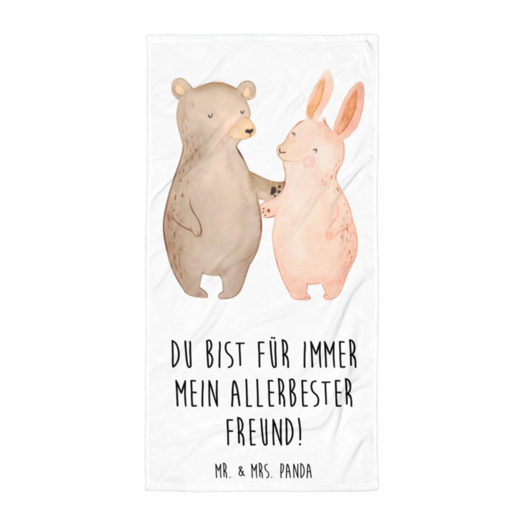 XL bath towel bear and rabbit Embrace large beach towel, extra large swim towel, spa towel, oversized towel, luxury bath sheet, XL bath towel, Love, Loving, Two, Together, Marriage, Engagement, Proposal of marriage, Love gift, gift for her, gift for him, anniversary gift, best friend, best friends, bear, rabbit, friends