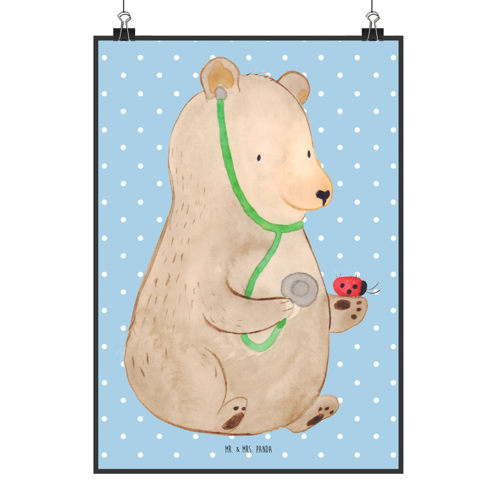 Plakat niedźwiedź lekarz Poster, wanddeko, wandkunst, Mr. & Mrs. Panda Poster, wanddruck, kunstdruck poster, Bild für Wand, Wanddeko Bild, Posterdruck, Deko Bild, Wandposter, Plakat, Designposter, Kunstdruck, Bild, Wandschmuck, drucke, kunst für die wand, grafikposter, Wanddekoration, kunstposter, Wandbild, Teddy, Bär, Teddybär, Professorin, Doktorin, Doktor, Professor, Arzt, Ärztin