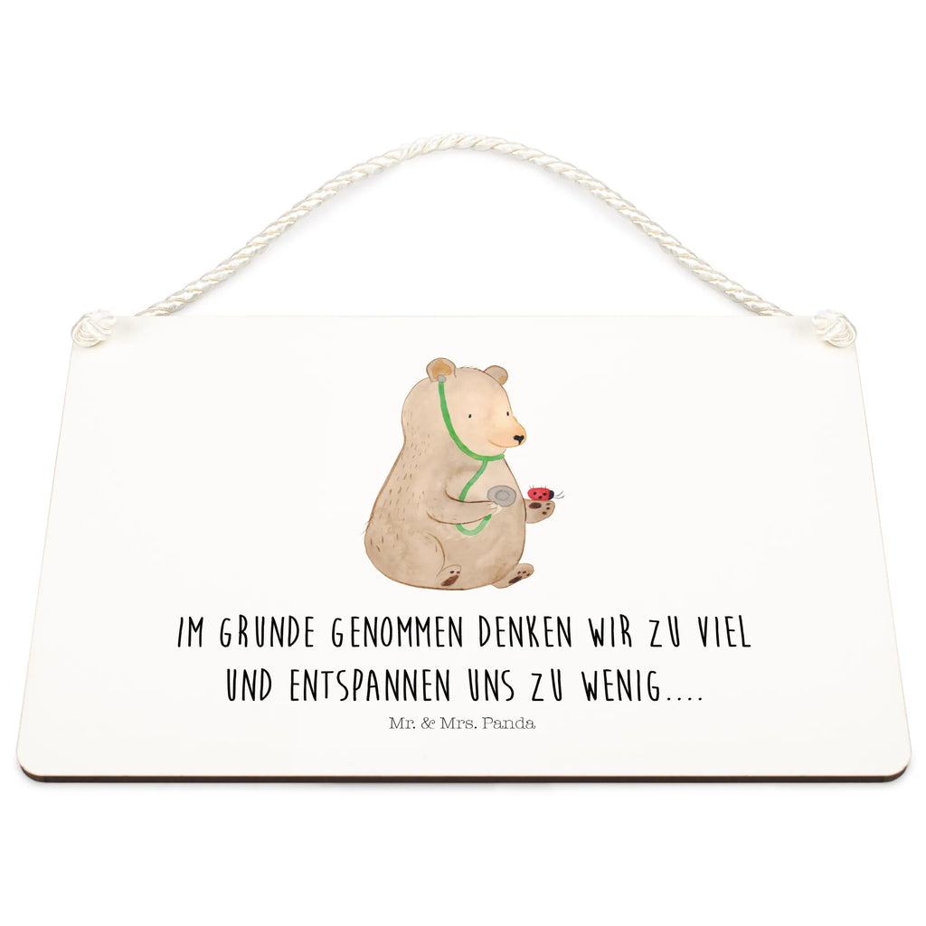 Decorative sign bear Physician dekoschilder, sprüche schild, Holztafel, Spruchschild, Küchenschild, hängeschild, Schild, wandhänger, Holzschild, Türschild, Schild mit Spruch, Badschild, wandtafel, dekotafel, Deko Wandtafel, Motivschild, Deko Schild, holzbild, Dekoschild, Türschild Familie, dekoration schild, Wandschild, Teddybär, Teddy, Bär, Professorin, Doktorin, Ärztin, Professor, Arzt, Doktor