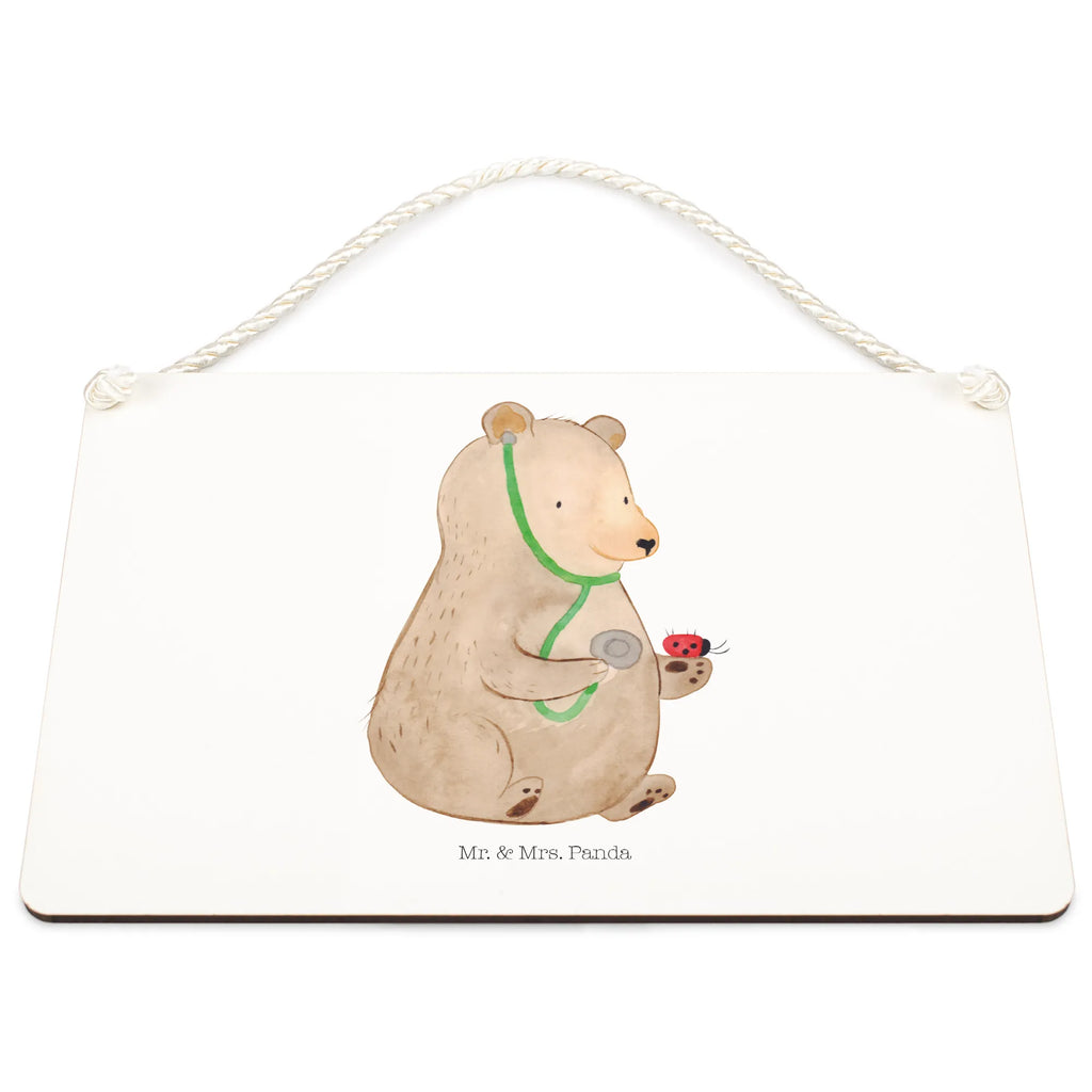 Decorative sign bear Physician dekoschilder, sprüche schild, Holztafel, Spruchschild, Küchenschild, hängeschild, Schild, wandhänger, Holzschild, Türschild, Schild mit Spruch, Badschild, wandtafel, dekotafel, Deko Wandtafel, Motivschild, Deko Schild, holzbild, Dekoschild, Türschild Familie, dekoration schild, Wandschild, Teddybär, Teddy, Bär, Professorin, Doktorin, Ärztin, Professor, Arzt, Doktor