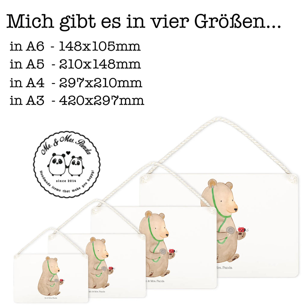 Decorative sign bear Physician dekoschilder, sprüche schild, Holztafel, Spruchschild, Küchenschild, hängeschild, Schild, wandhänger, Holzschild, Türschild, Schild mit Spruch, Badschild, wandtafel, dekotafel, Deko Wandtafel, Motivschild, Deko Schild, holzbild, Dekoschild, Türschild Familie, dekoration schild, Wandschild, Teddybär, Teddy, Bär, Professorin, Doktorin, Ärztin, Professor, Arzt, Doktor