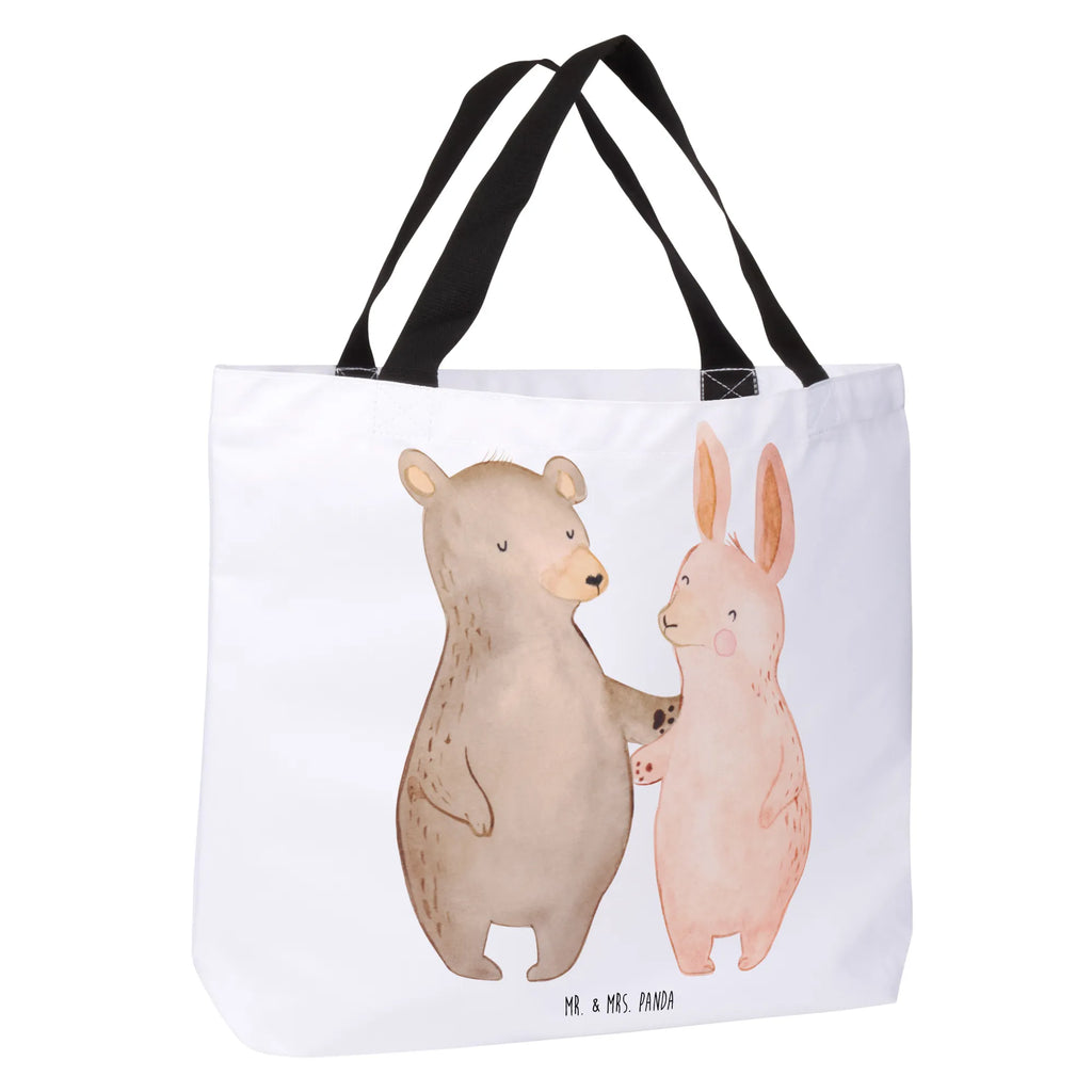 Shopper Bär Hase Umarmen Freizeittasche, Beutel, Einkaufsbeutel, Schultertasche, Strandtasche, Tragebeutel, Ausflug, XL, Schultasche, Shopper, Stofftasche, Tüte, Alltagstasche, Einkaufstasche, XXL Tasche, Schulbeutel, Freund, Liebe, Ehefrau, Hocheitstag, Ehemann, Heiratsantrag, Jahrestag, Liebesgeschenk, Partner, Heiraten, Freundin, Verlobung, Best Friends, Hase, Bester Freund, Freunde, Bärchen, Bär