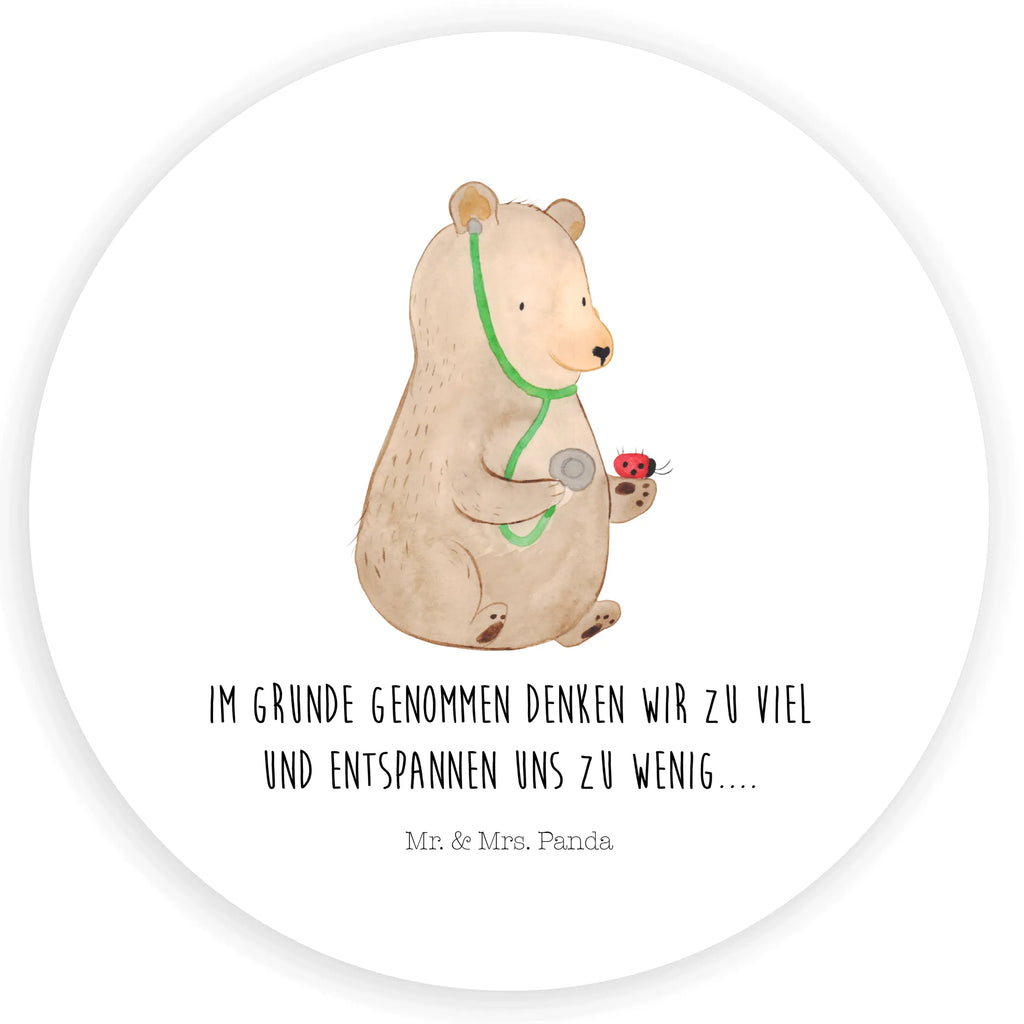 Rund Aufkleber Bär Arzt Etikett, Sticker, Aufkleber, Teddy, Bär, Teddybär, Doktor, Professor, Doktorin, Arzt, Professorin, Ärztin