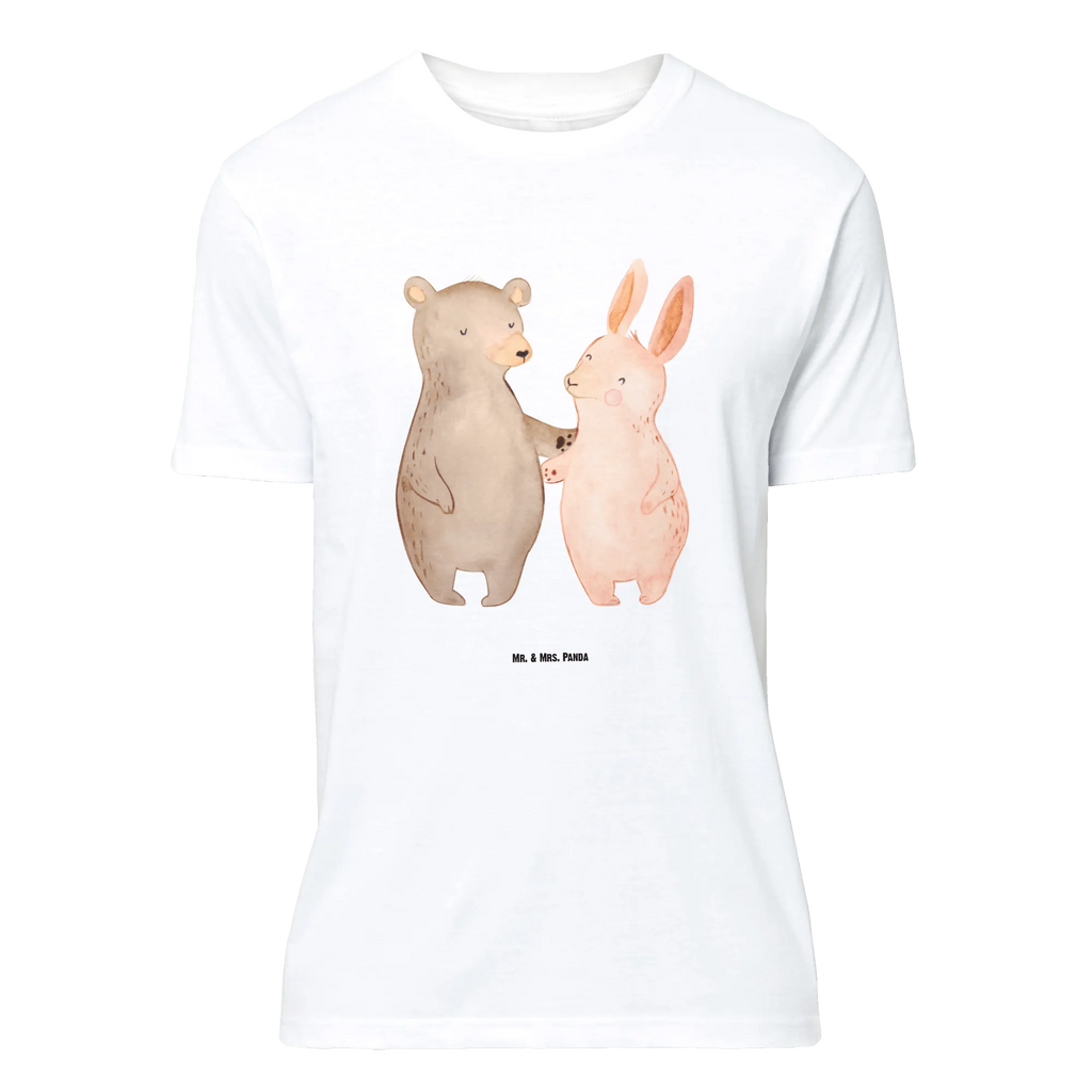 T-shirt bear and rabbit Embrace Geburstag, Herrn, Damen, Lustiges T-Shirt, Junggesellenabschied, Shirt, Jubiläum, T-Shirt, Schlafshirt, Tshirt, T-Shirt mit Spruch, Nachthemd, Ehefrau, Ehemann, Partner, Verlobung, Liebe, Hocheitstag, Heiratsantrag, Heiraten, Liebesgeschenk, Freundin, Jahrestag, Freund, Bär, Hase, Bärchen, Bester Freund, Freunde, Best Friends