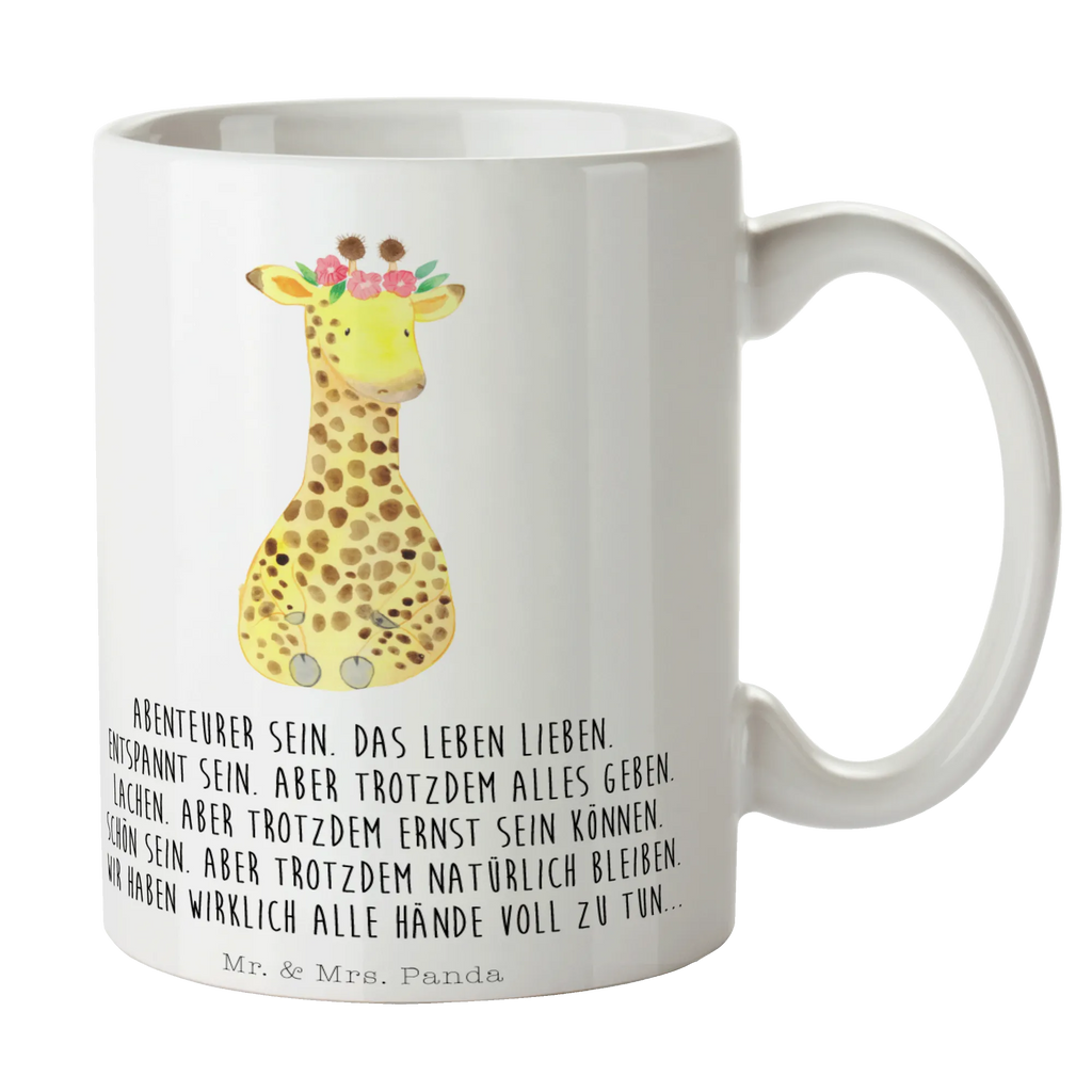 Kubek żyrafa Wieniec kwiatów Geschenktasse, Tasse mit Zitaten, Bürotasse, Teetasse, Porzellantasse, Kaffeetasse, Keramiktasse, Tasse, Tasse mit Motiven, Afrika, Wildtiere, Abenteurer, Selbstliebe, Blumenkranz, Giraffe, Freundin