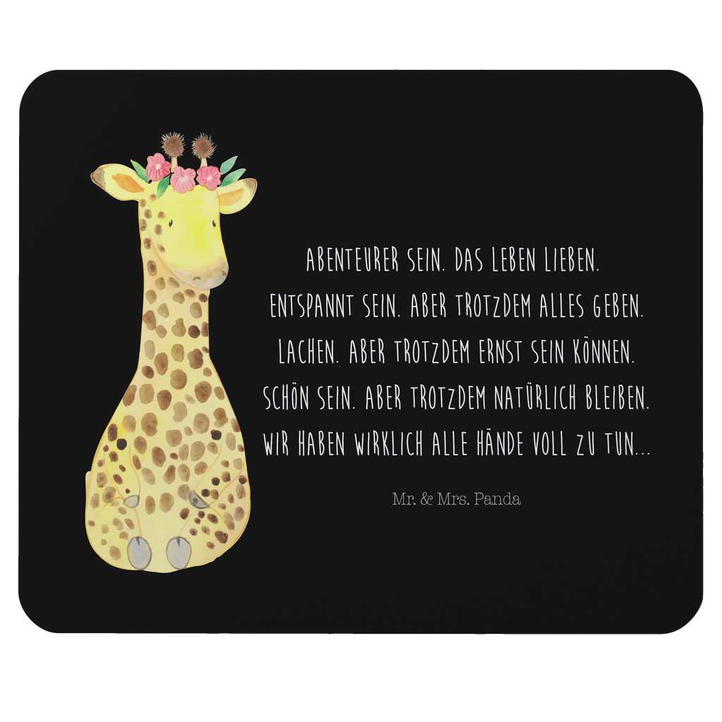 Mauspad Giraffe Blumenkranz Mousepad, Computer zubehör, Büroausstattung, PC Zubehör, Arbeitszimmer, Mauspad, Einzigartiges Mauspad, Designer Mauspad, Afrika, Wildtiere, Giraffe, Blumenkranz, Abenteurer, Selbstliebe, Freundin