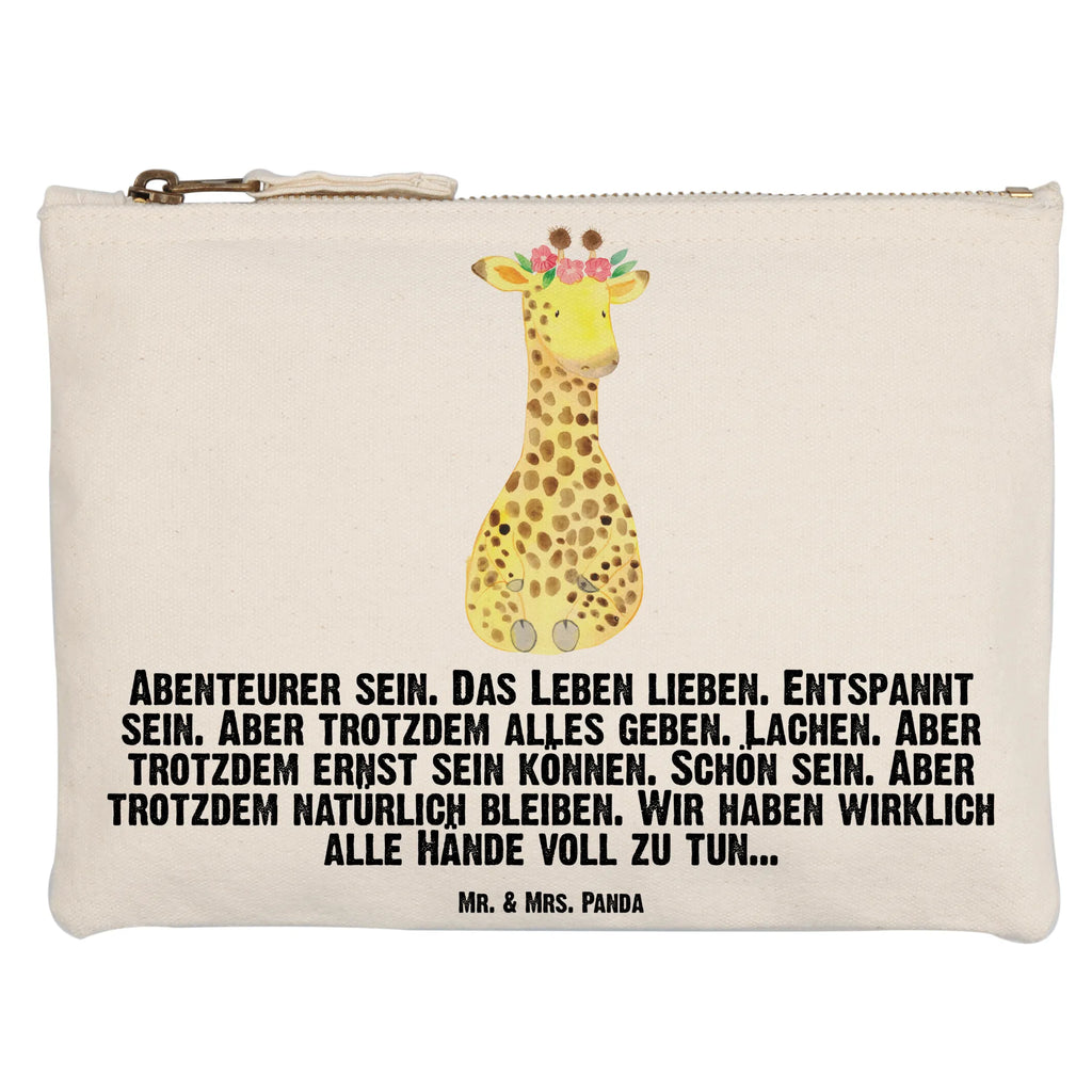 Make-up bag giraffe flower wreath utensilientasche, Federmappe, Kosmetiktasche, Kulturtasche, pinsel tasche, Waschtasche, pencil case, kosmetiktäschchen, beauty case, toiletry bag, beauty tasche, Mäppchen, Etui, Kulturbeutel, Schlampermäppchen, Kosmetikbeutel, aufbewahrungsbeutel, Schminkbeutel, aufbewahrungstasche, Waschbeutel, Schminktäschchen, Stiftemäppchen, Schminktasche, Afrika, Wildtiere, Blumenkranz, Abenteurer, Selbstliebe, Giraffe, Freundin
