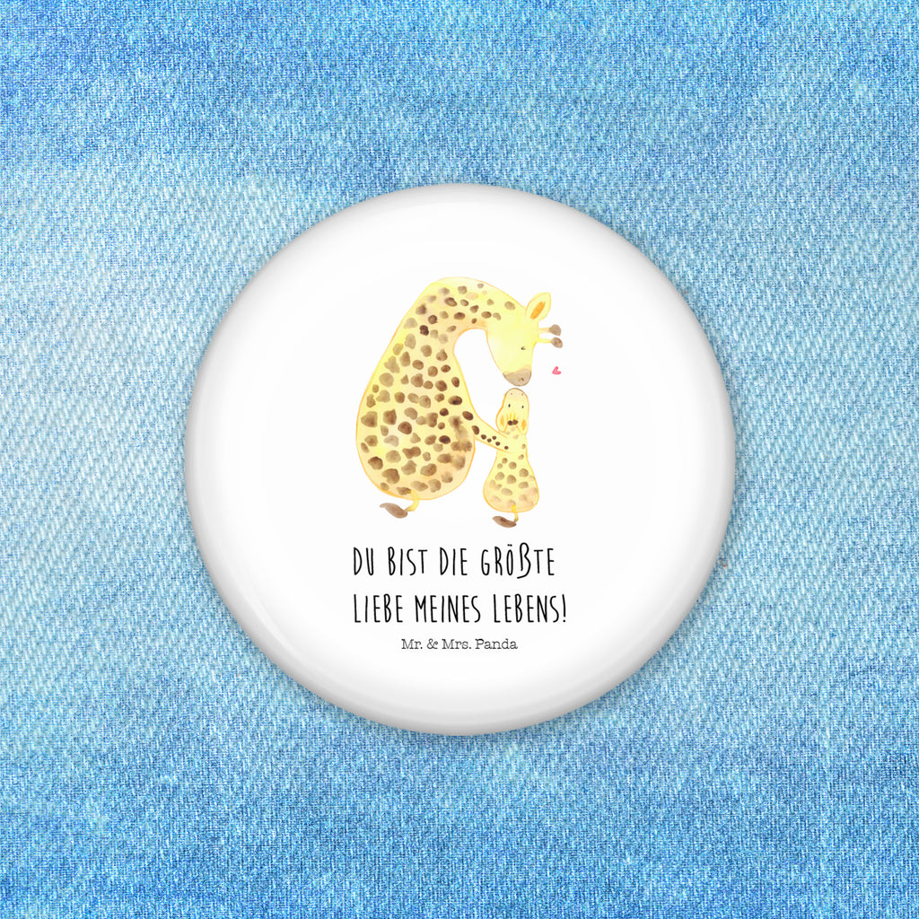 Button Giraffe mit Kind 50mm Button, Button, Pin, Anstecknadel, Afrika, Wildtiere, Giraffe, Kind, Mutter, Mama, Tochter, Sohn, Lieblingsmensch
