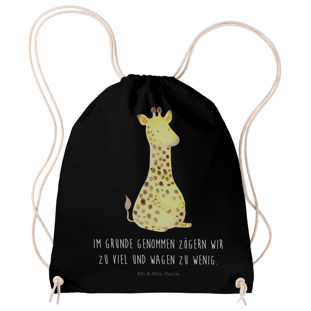 Drawstring bag giraffe Satisfied gym bag, sports bag, bag, carrier bag, hipster, jute bag, Africa, Giraffe, Adventure, Happiness