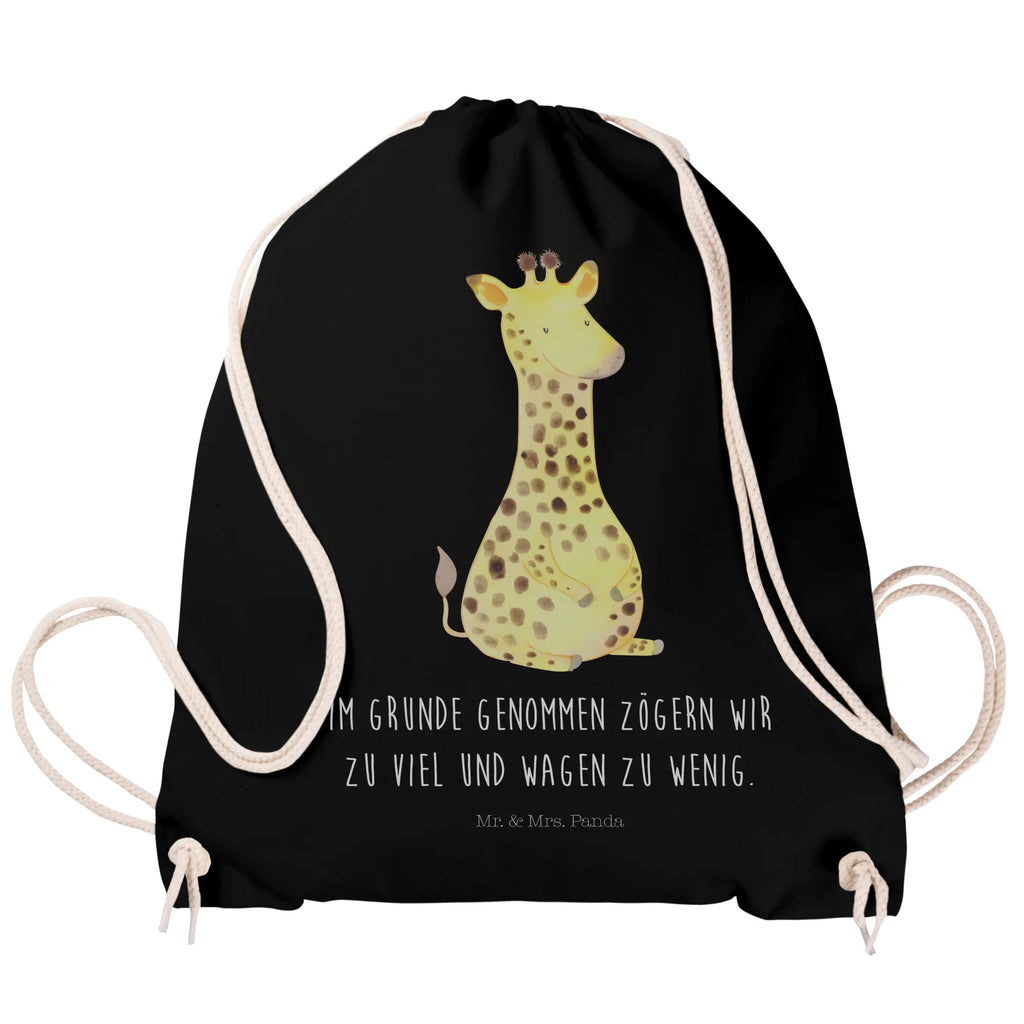Drawstring bag giraffe Satisfied gym bag, sports bag, bag, carrier bag, hipster, jute bag, Africa, Giraffe, Adventure, Happiness