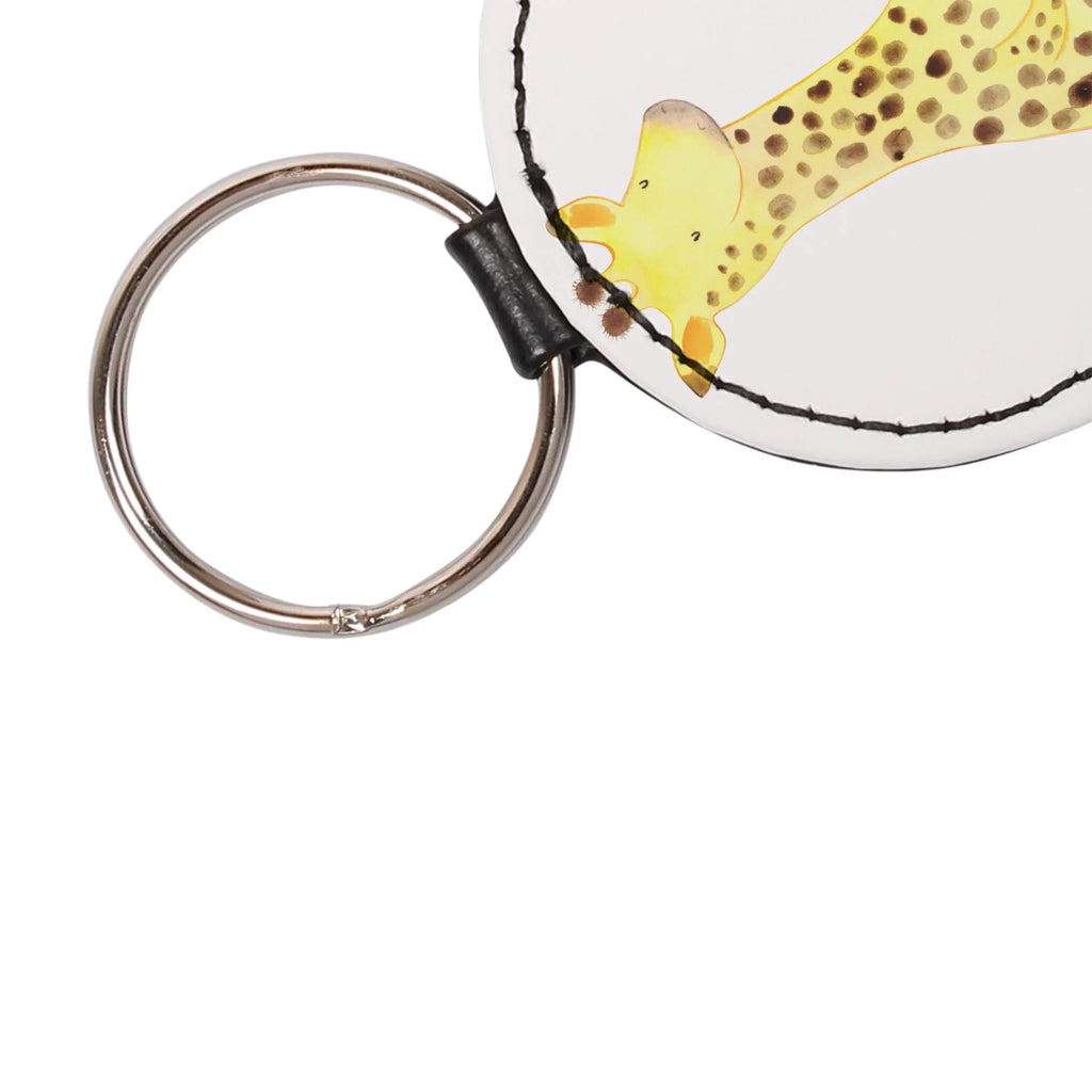 Okrągły brelok żyrafa Zadowolony Afryka, dzikie zwierzęta