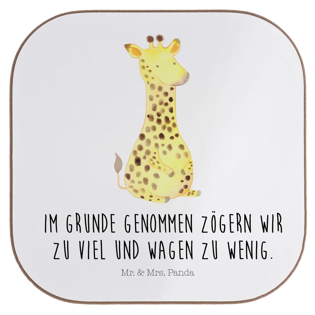 Square coaster giraffe Satisfied Africa, Adventure