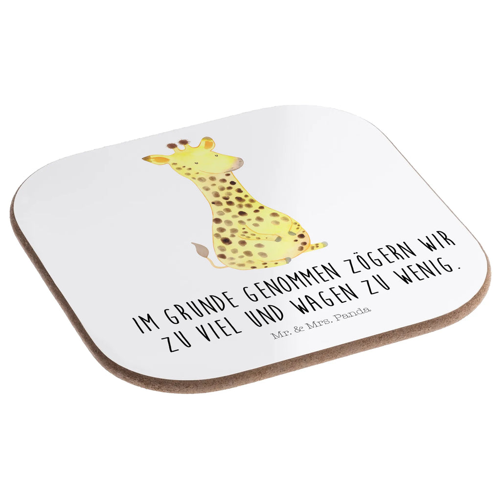 Square coaster giraffe Satisfied Coasters, presents, gifts, party, breakfast, glass coasters, gift, Africa, Adventure, Happiness, Giraffe