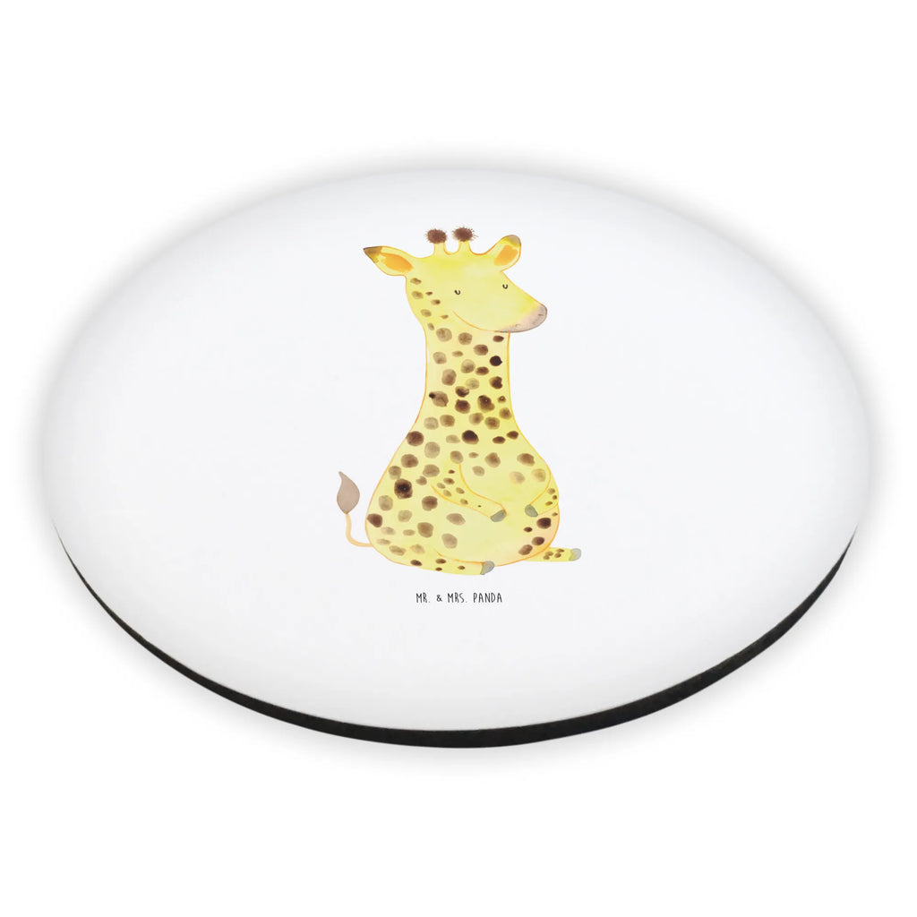 Round magnet giraffe Satisfied calendar magnet, refrigerator magnet, magnet, office magnet, magnetic board, refrigerator magnets, Africa, Happiness, Adventure, Giraffe