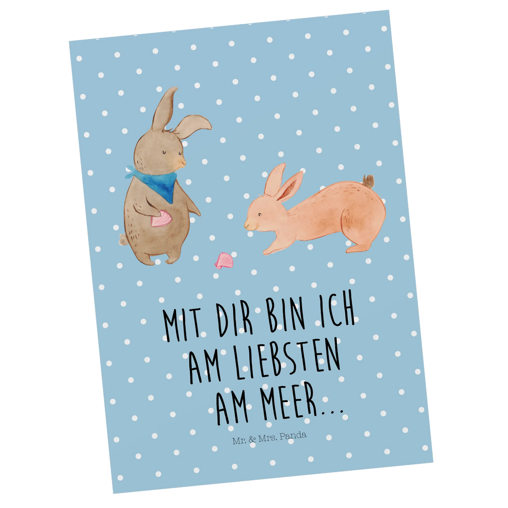 Postcard Bunnies with seashell bildkarte, Motivkarte, Postkarte, kunstkarte, Fotokarte, Ansichtskarten, einzelkarte, Kunstkarten, Ansichtskarte, spruchkarte, Grußkarte, Postkarten, Designkarte, Oma, Opa, Muttertag, Familie, Schwester, Bruder, Vatertag, Mama, Papa, Freundinnen, Hasen, Beste Freundin, Meer, Muscheln, Best Friends, BFF, Muscheln Sammeln, Freundin