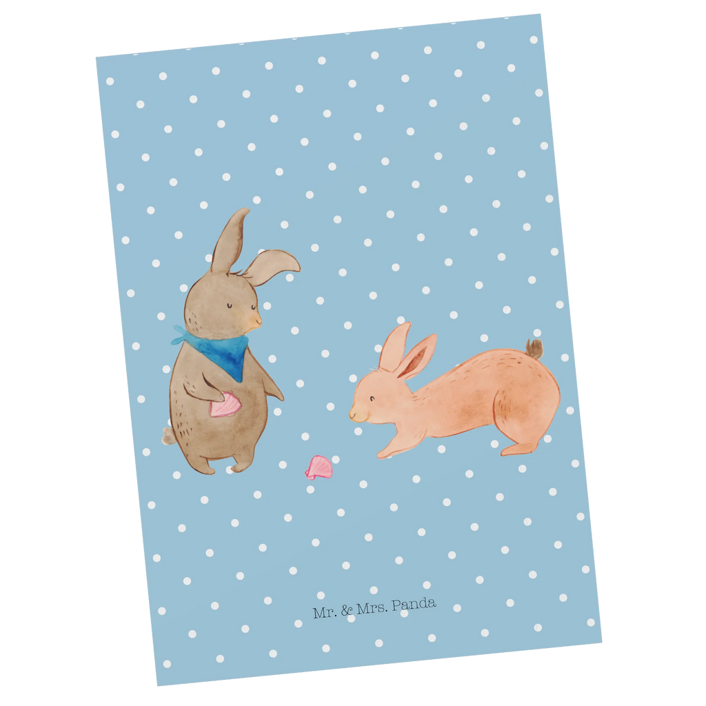 Postcard Bunnies with seashell bildkarte, Motivkarte, Postkarte, kunstkarte, Fotokarte, Ansichtskarten, einzelkarte, Kunstkarten, Ansichtskarte, spruchkarte, Grußkarte, Postkarten, Designkarte, Oma, Opa, Muttertag, Familie, Schwester, Bruder, Vatertag, Mama, Papa, Freundinnen, Hasen, Beste Freundin, Meer, Muscheln, Best Friends, BFF, Muscheln Sammeln, Freundin