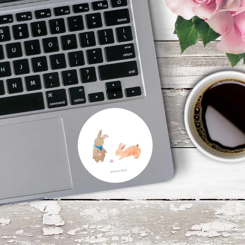 Rund Aufkleber Hasen Muschel Sticker, Etikett, Aufkleber, Muttertag, Vatertag, Mama, Papa, Oma, Opa, Familie, Schwester, Bruder, Hasen, Freundin, Best Friends, Freundinnen, Beste Freundin, Muscheln Sammeln, Meer, Muscheln, BFF