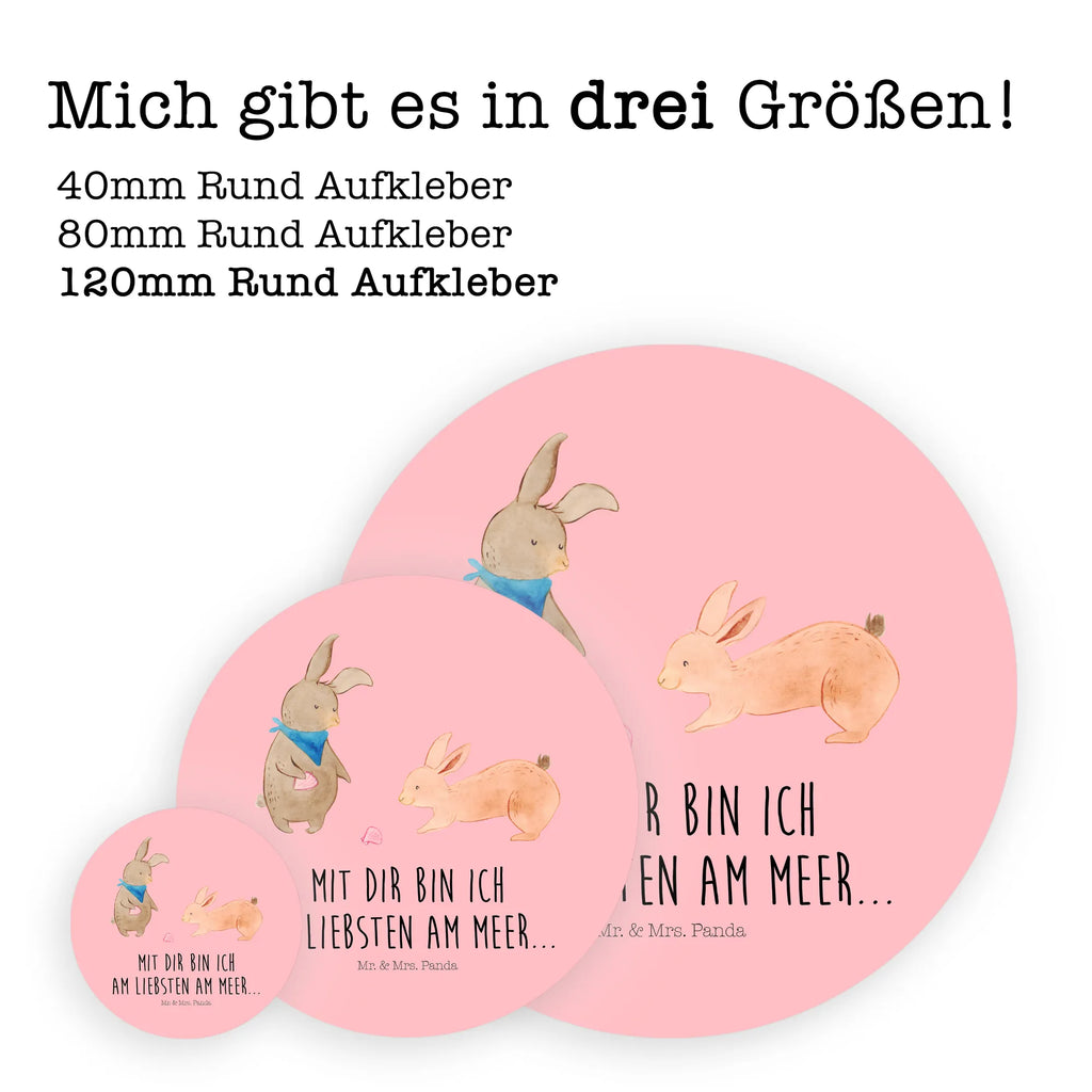 Rund Aufkleber Hasen Muschel Sticker, Etikett, Aufkleber, Muttertag, Vatertag, Mama, Papa, Oma, Opa, Familie, Schwester, Bruder, Hasen, Freundin, Best Friends, Freundinnen, Beste Freundin, Muscheln Sammeln, Meer, Muscheln, BFF