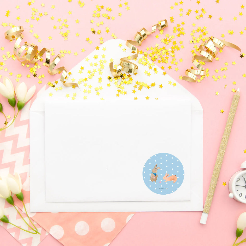 Rund Aufkleber Hasen Muschel Sticker, Etikett, Aufkleber, Muttertag, Vatertag, Mama, Papa, Oma, Opa, Familie, Schwester, Bruder, Hasen, Freundin, Best Friends, Freundinnen, Beste Freundin, Muscheln Sammeln, Meer, Muscheln, BFF