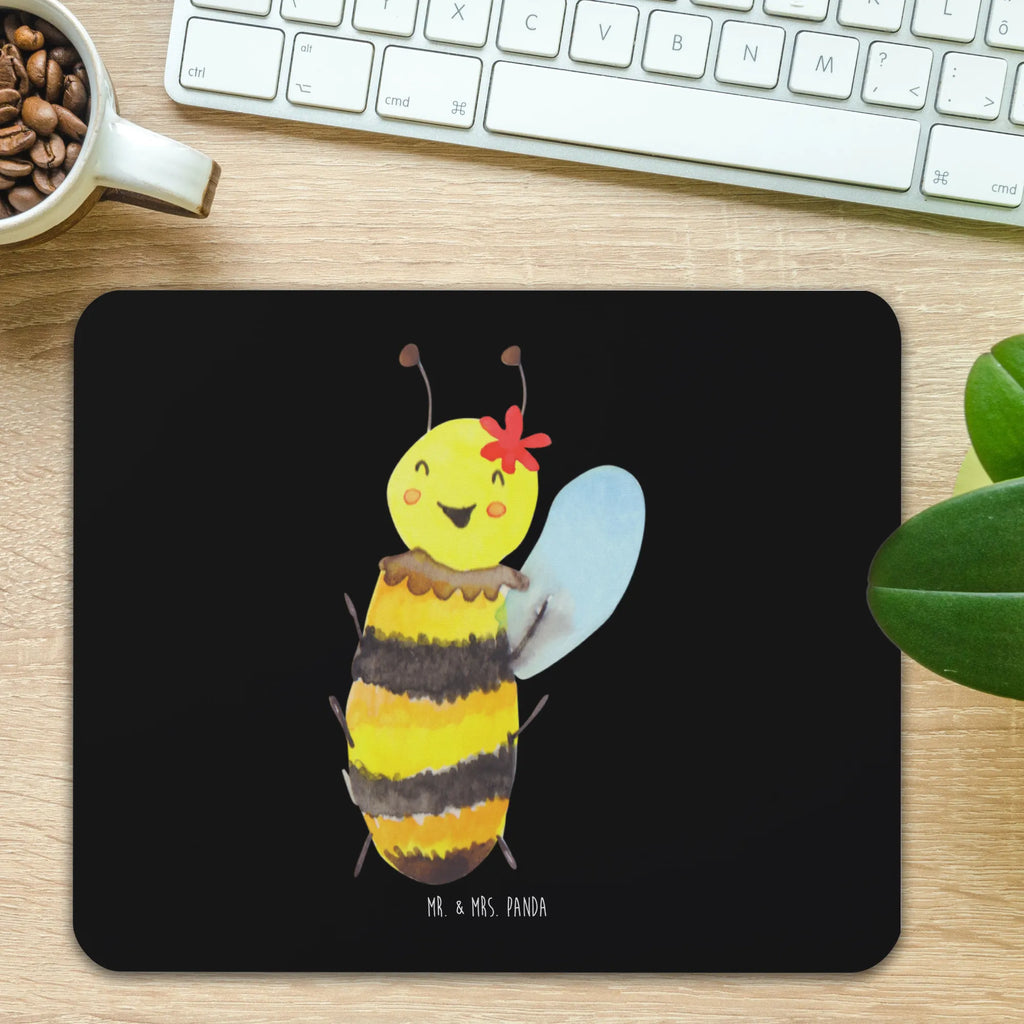 Mouse mat bee happy Study, Gift, Work, Pad, Office, Mouse, Mouse Pad, mousepad, Motif, fun, Student, PC, saying, Print, Bee, wasp, bumblebee