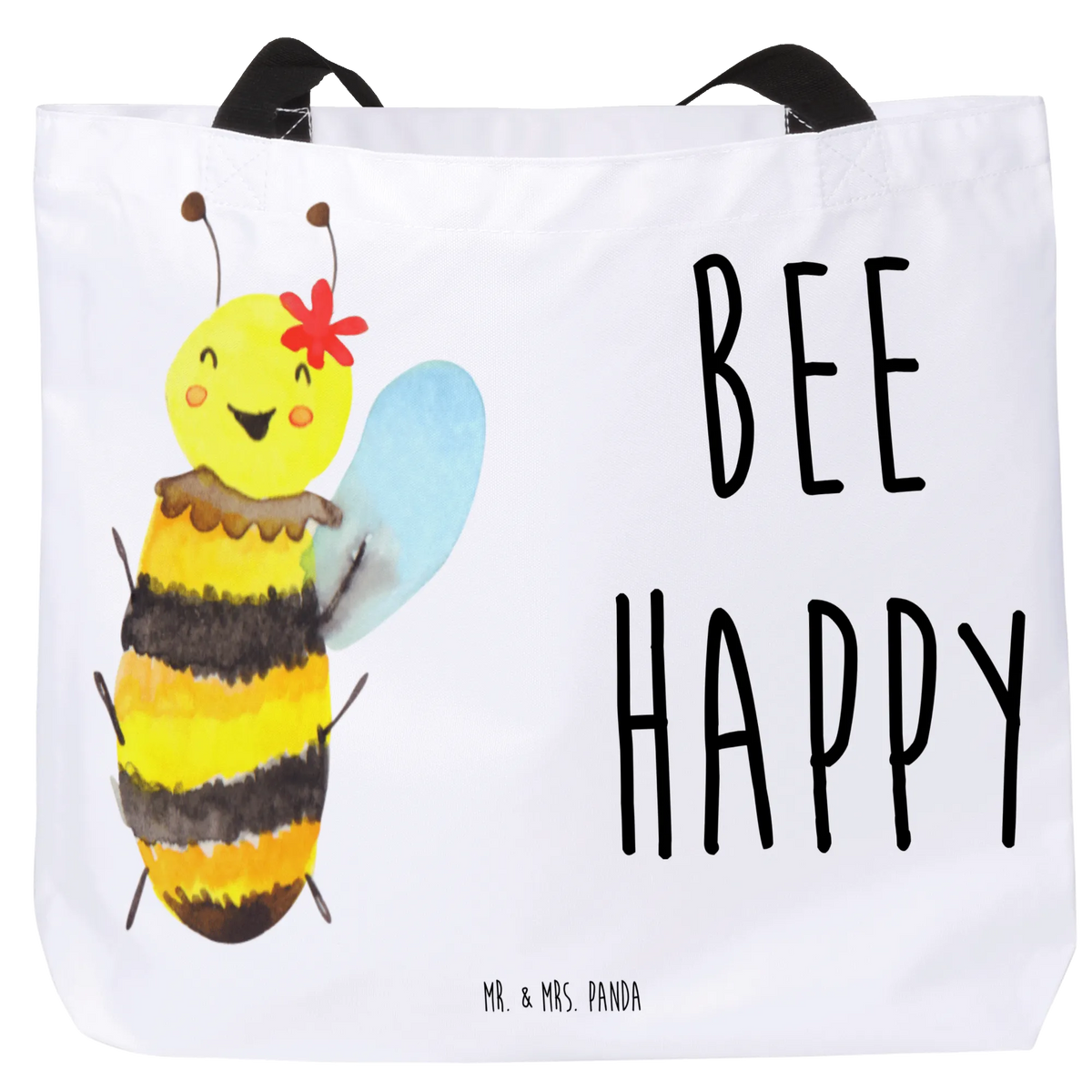 Shopper Biene Happy Unitasche, Strandtasche, Stofftasche, Büchertasche, Tragebeutel, Schultasche, Tragetasche, Freizeittasche, Shopper Tasche, XXL Tasche, Statement-Tasche, Pandatasche, Urlaubstasche, Einkaufstasche, City-Shopper, Henkeltasche, Tote Bag, XL Tasche, Beutel, Stoffbeutel, Tasche, Schulbeutel, Laptoptasche, Reisetasche, Alltagstasche, studententasche, Biene, Hummel, Wespe