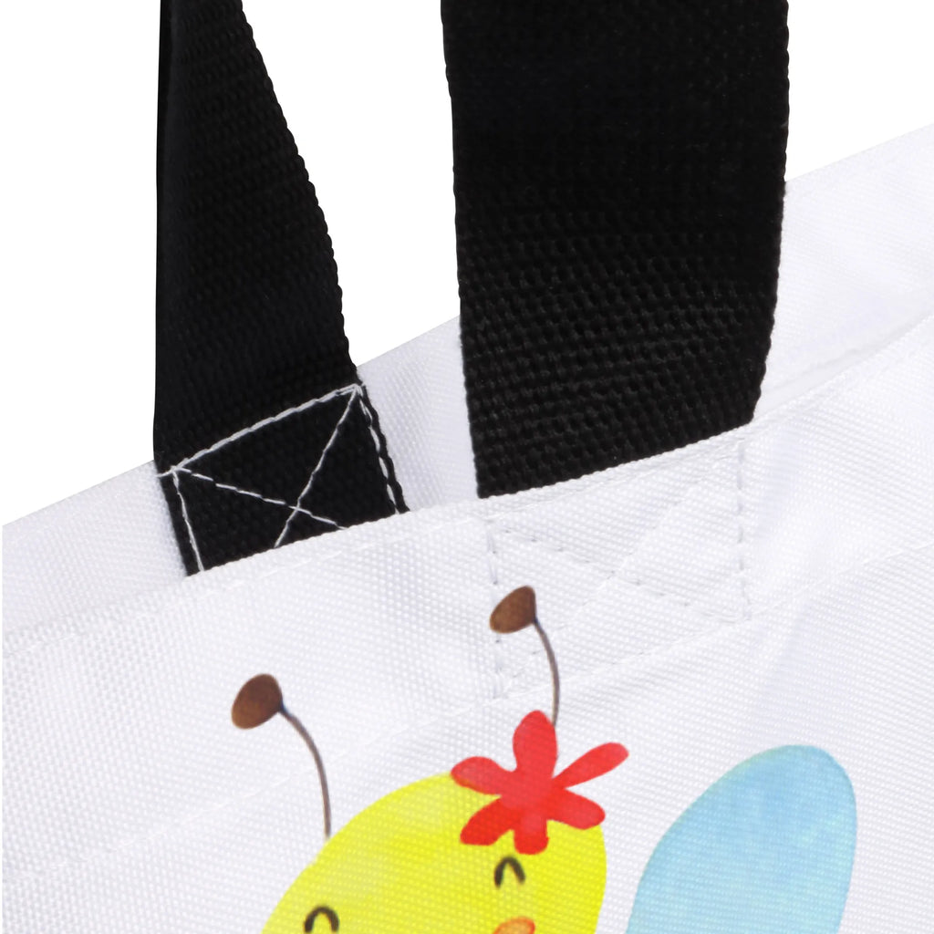 Shopper Biene Happy Alltagstasche, Shopper, Beutel, Einkaufsbeutel, Tragebeutel, Schulbeutel, Einkaufstasche, Tasche, Freizeittasche, Strandtasche, Schultasche, Biene, Wespe, Hummel