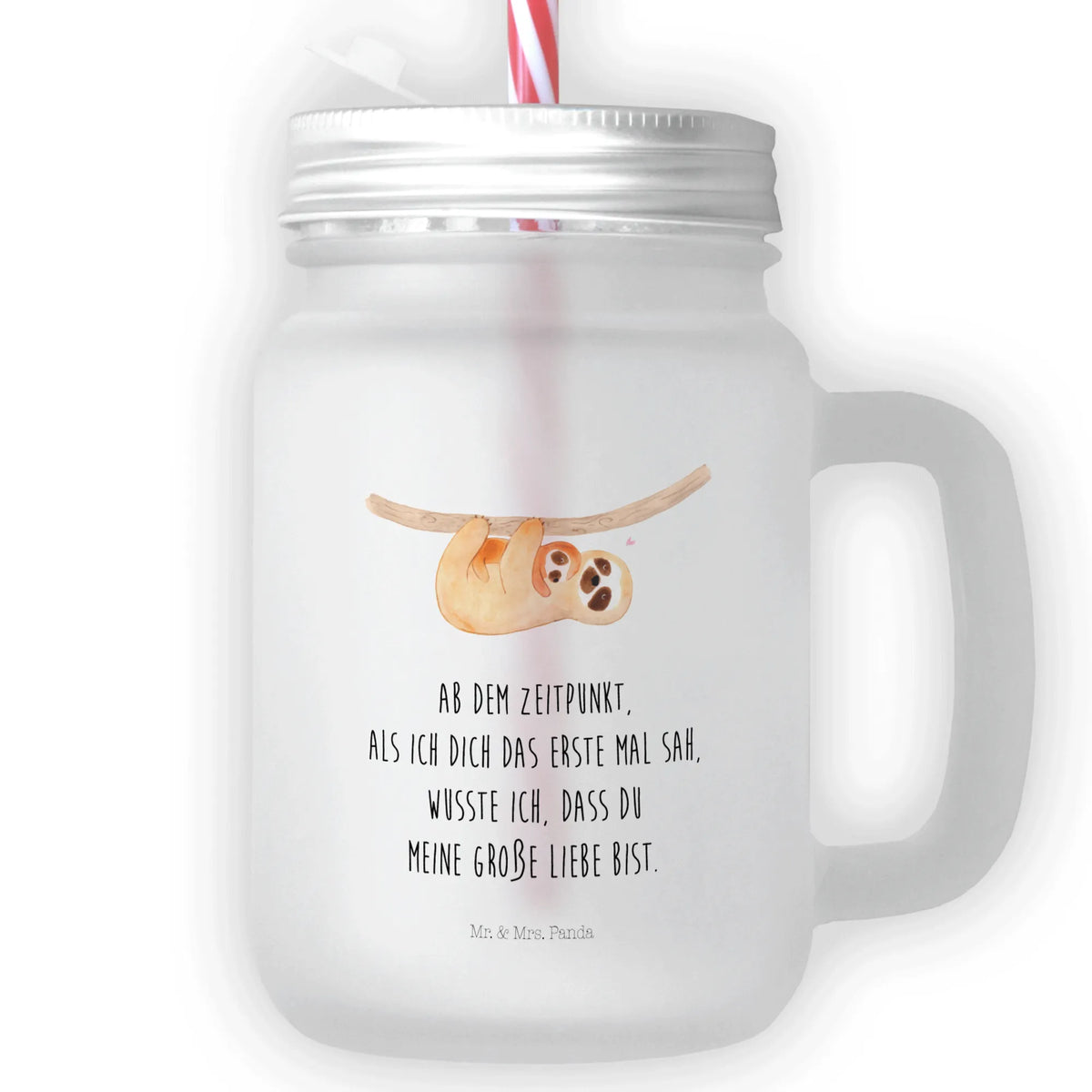 Mason jar drinking glass sloth child trend animal, mother, child, birth